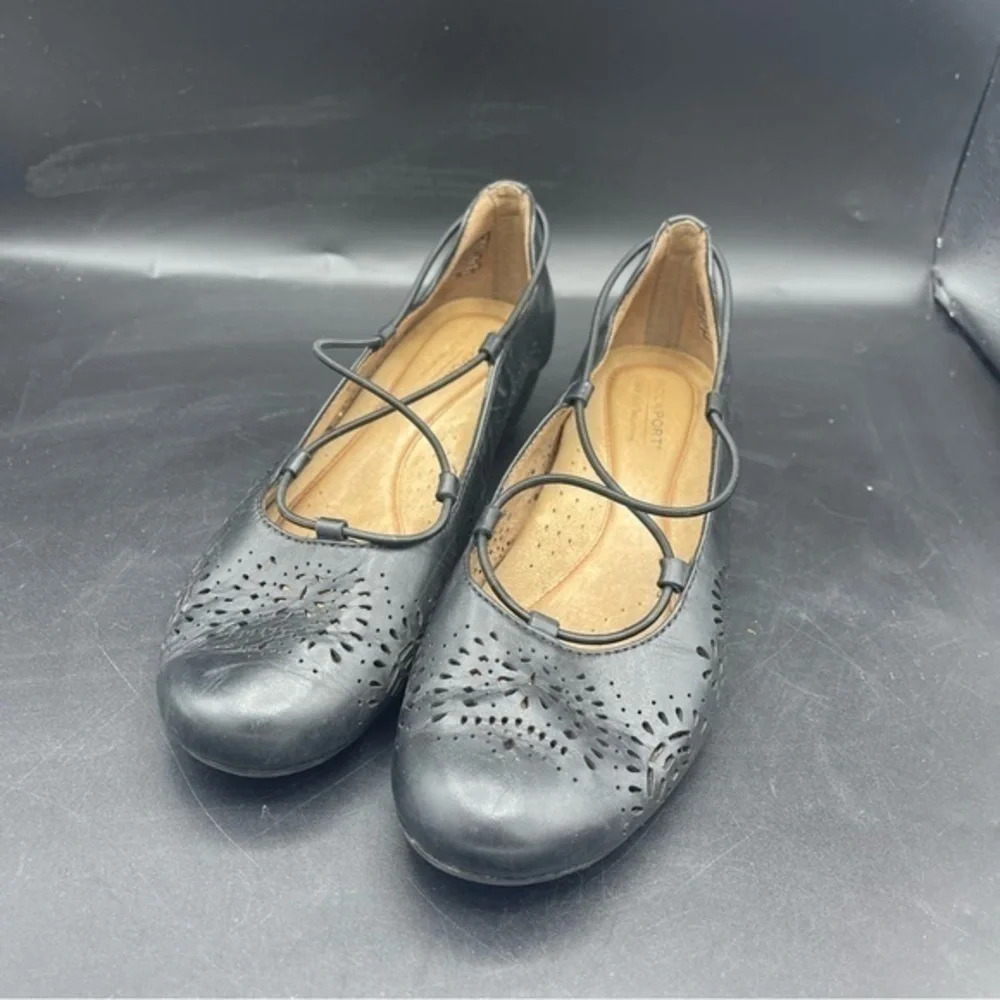 Rockport Womens Judson Black Lthr Pumps‎ Size 6.5